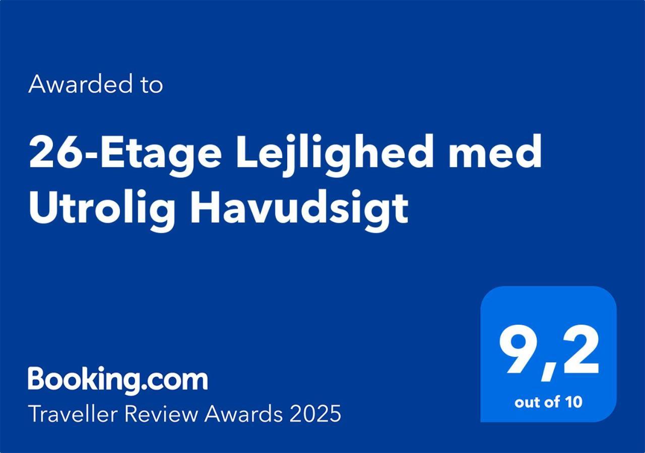 26-Etage Lejlighed Med Utrolig Havudsigt Århus Buitenkant foto